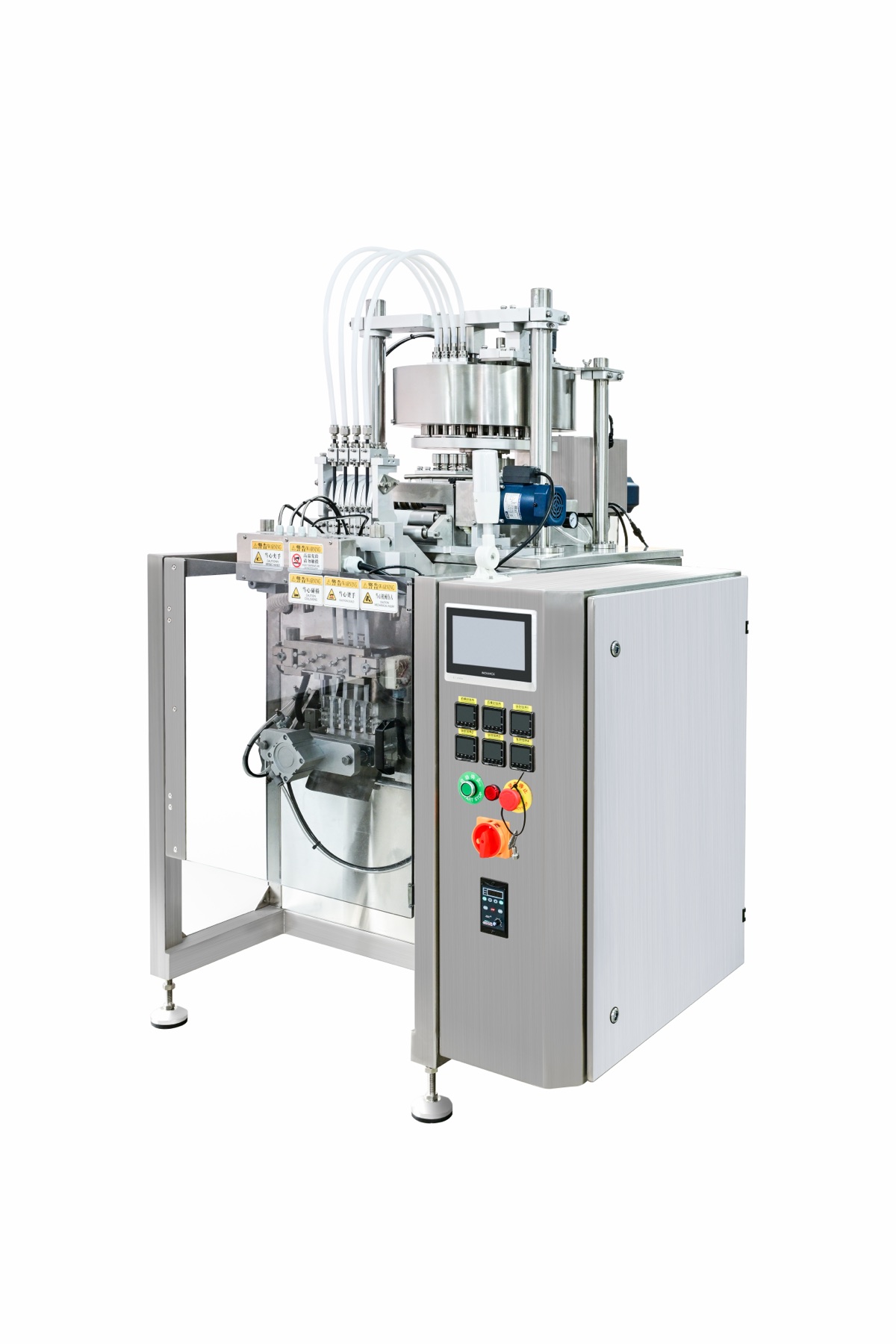Four-lane nicotine pouch packaging machine